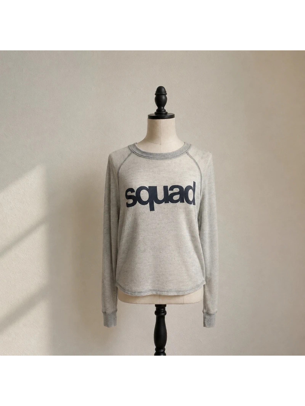 American Eagle Squad Gray Lightweight Cropped Sweatshirt Small S